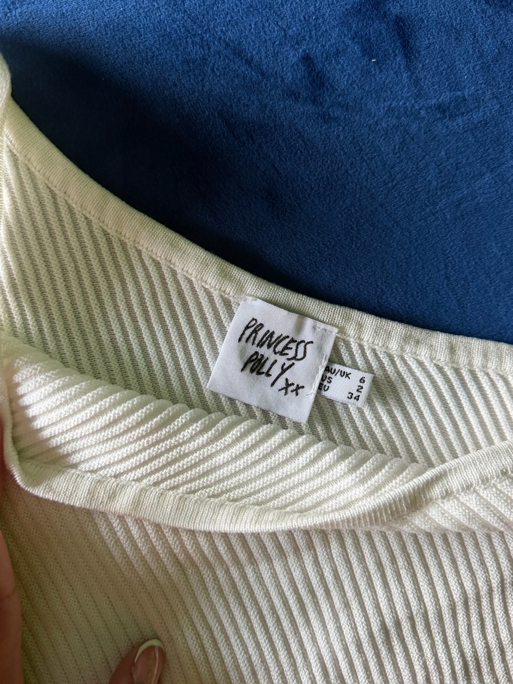 Princess Polly Ivory Ribbed Tank - Picture 2 of 3